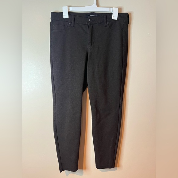 Liverpool Dark Brown High Rise Ankle Dress Pants EUC - Picture 1 of 12
